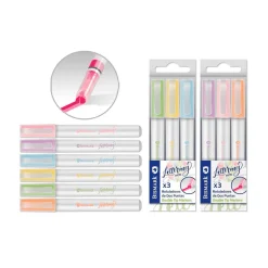 Marcadores Fluorescentes Doble Punta 3 Unidades