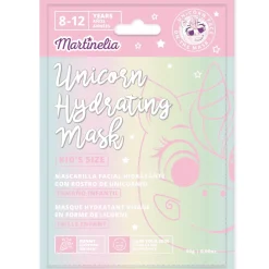 Mascarilla hidratante infantil con cara de unicornio Martinelia