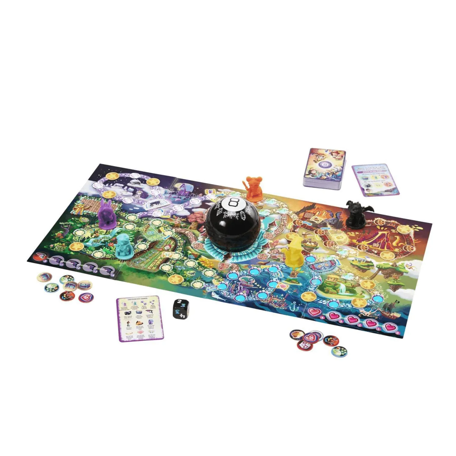 Mattel Games Bola 8 Mágica Encuentros Mágicos Juego de mesa cooperativo 7 años (Mattel HPJ72)