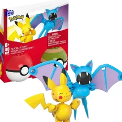 Mega Bloques de construcción Pokémon Pack 2 pokeballs con personajes surtido - Juguete de Mega Pokém