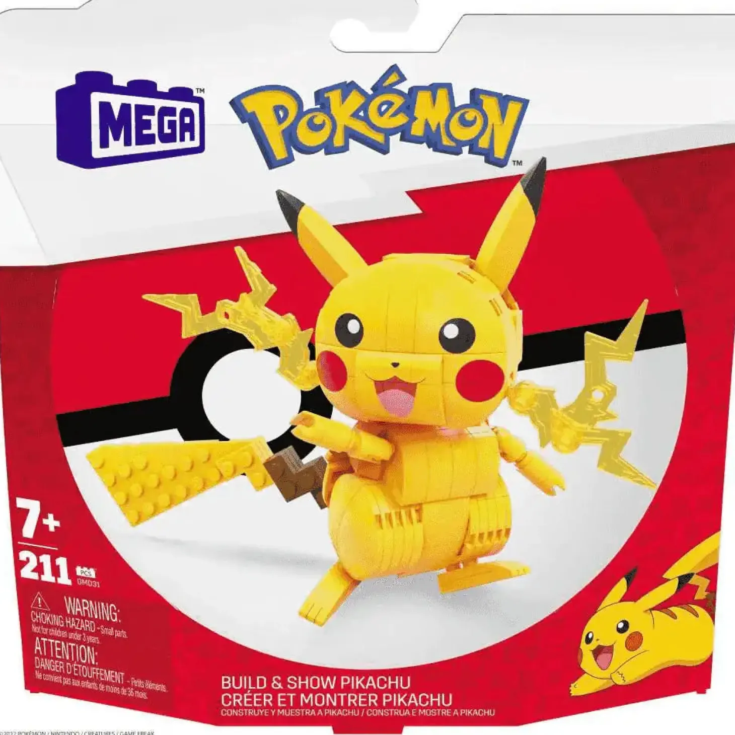 Mega Construx Pokémon Construye y muestra Pikachu - Juguete de Mega Pokémon