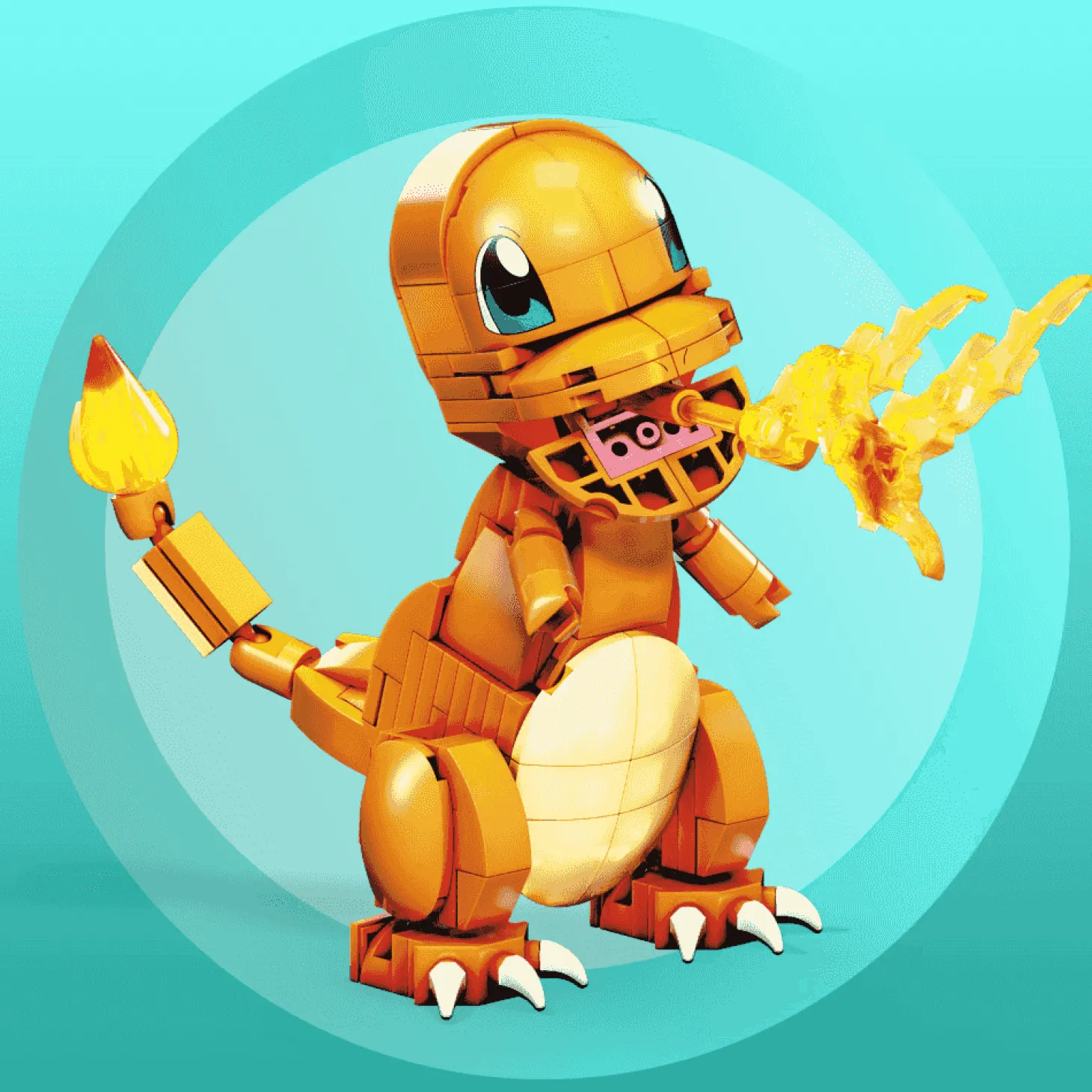 Mega Construx Pokémon Construye y muestra Charmander - Juguete de Mega Pokémon