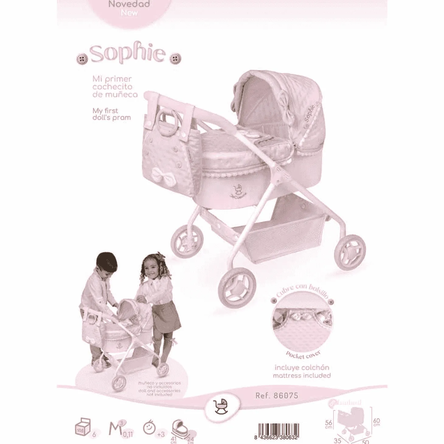 Mi Primer Cochecito de Muñecas con Accesorios De Cuevas