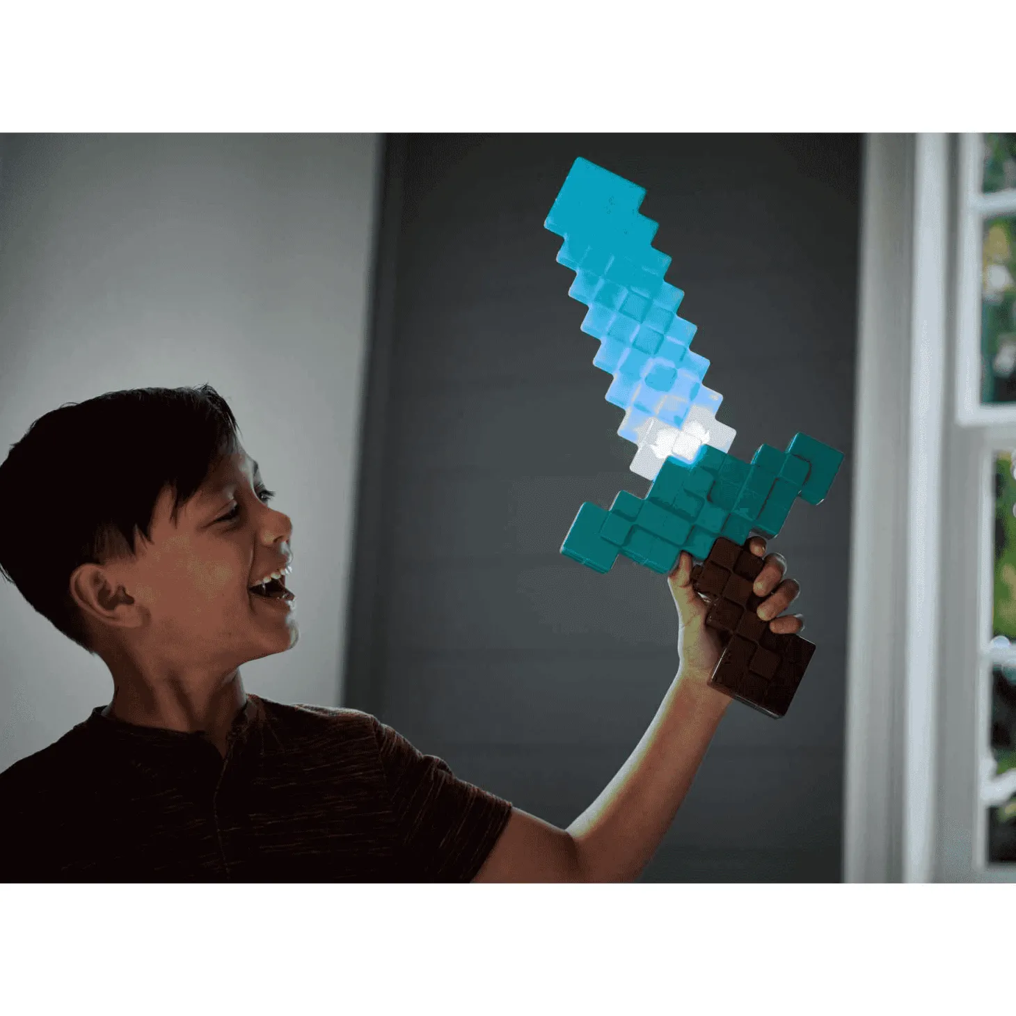 Minecraft Espada de diamante encantada con luces y sonidos juguetes