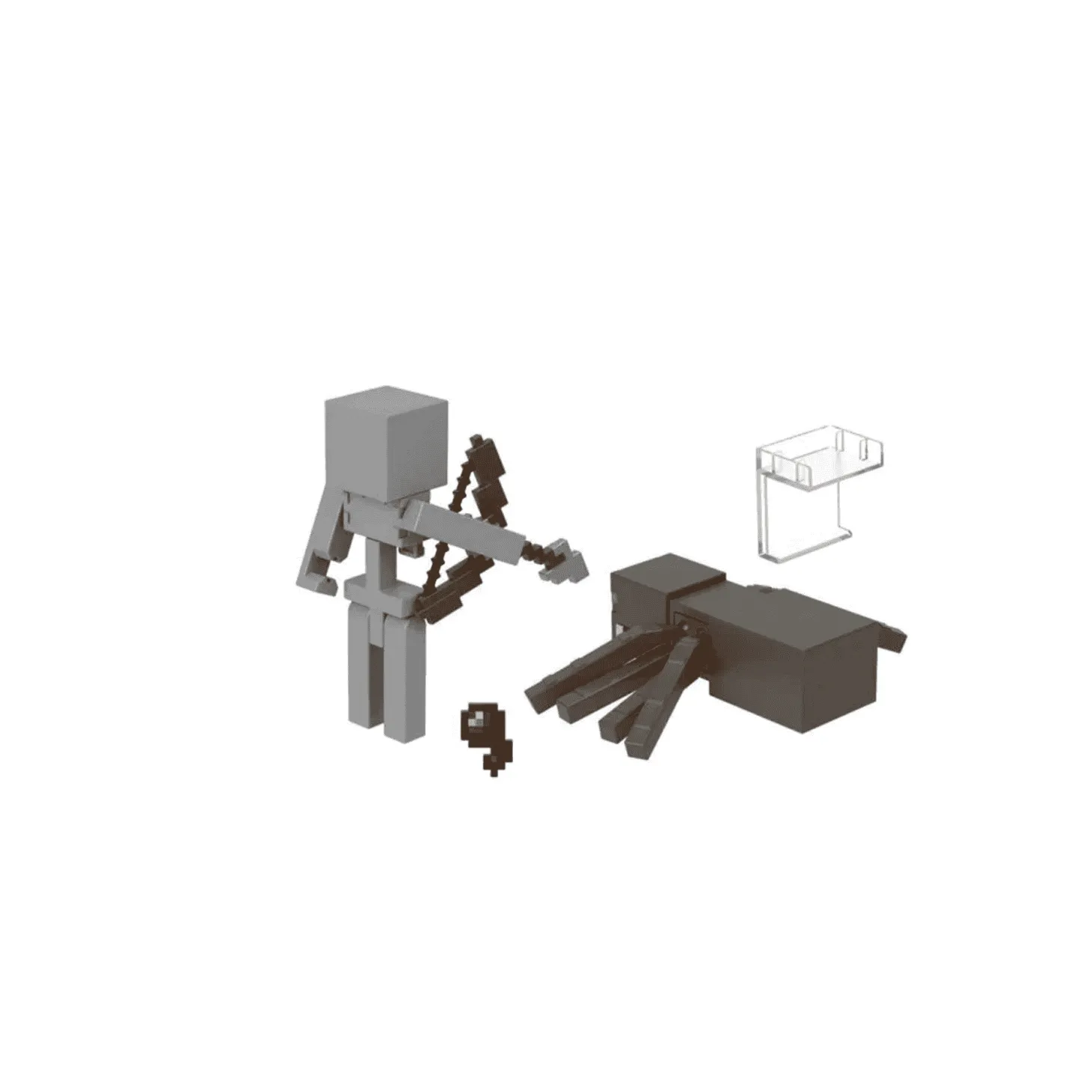 Minecraft Pack 2 Figuras Esqueleto Y Araña