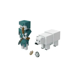 Minecraft Pack 2 Figuras Esqueleto vs Oso Polar