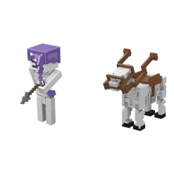 Minecraft Pack 2 figuras Esqueleto y Caballo Trampa