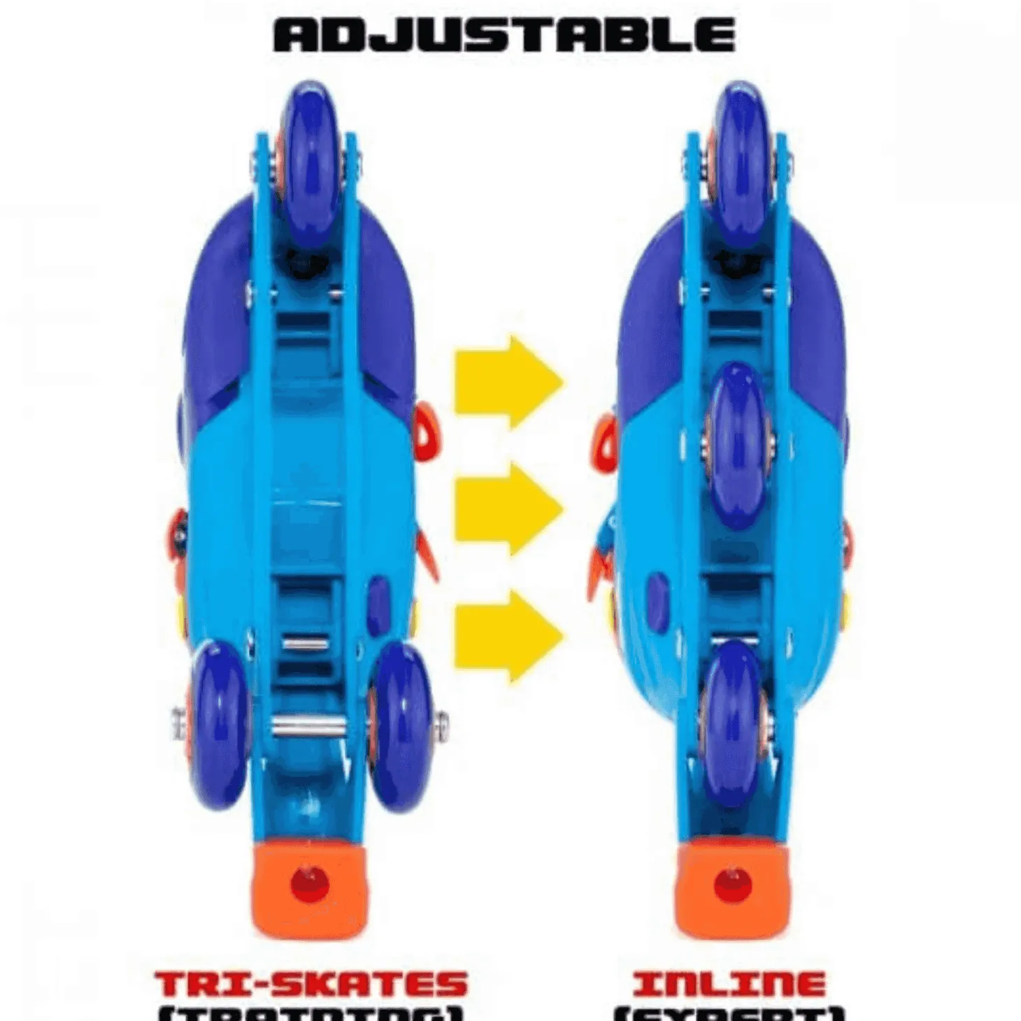 Molto Patines Azules en Línea 3 in line Convertible
