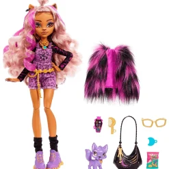 Monster High Clawdeen Wolf Muñeca articulada con mascota y accesorios de moda