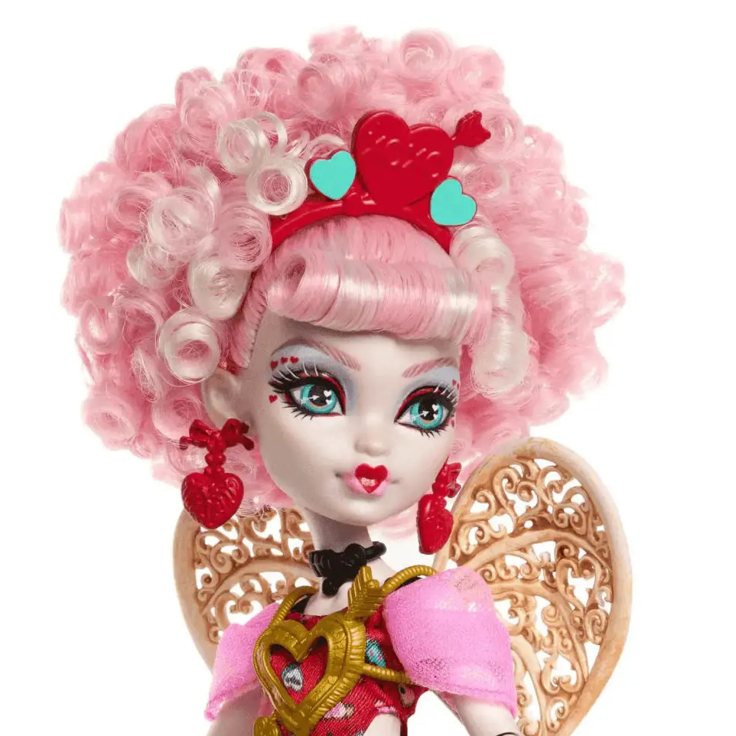 Monster High Cumplespantos Cupid Asteria – Muñeca de fiesta con alas y accesorios románticos
