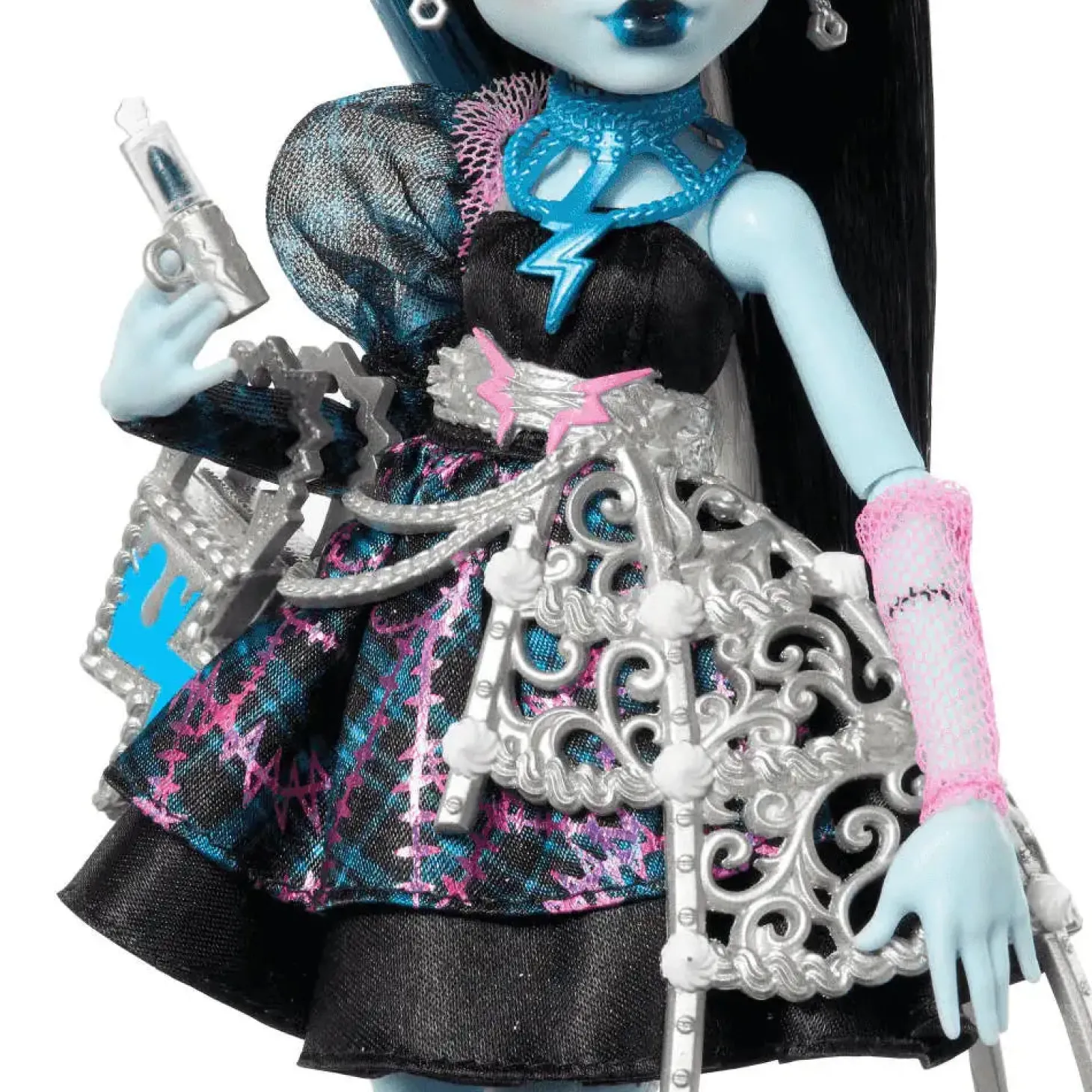 Monster High Cumplespantos Frankie Stein – Muñeca de fiesta con look electrizante