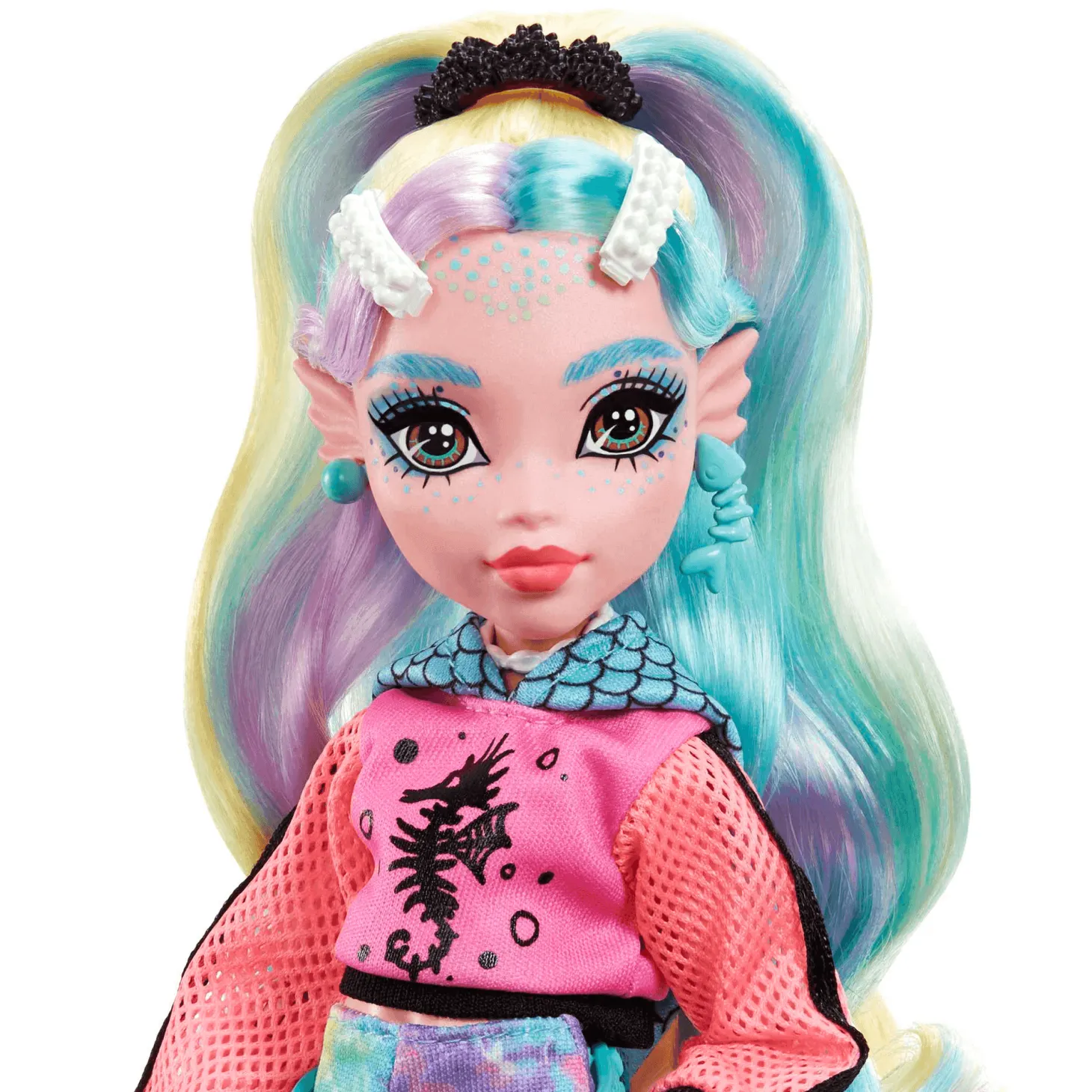 Monster High Lagoona Blue Muñeca articulada con mascota y accesorios de moda