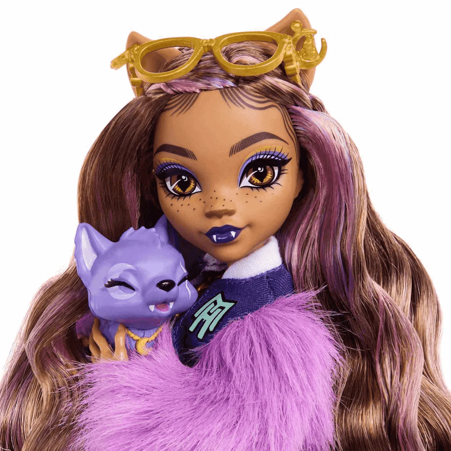 Monster High Muñeca Articulada Clawdeen Wolf Fabulosa con Mascota Crescent y Accesorios