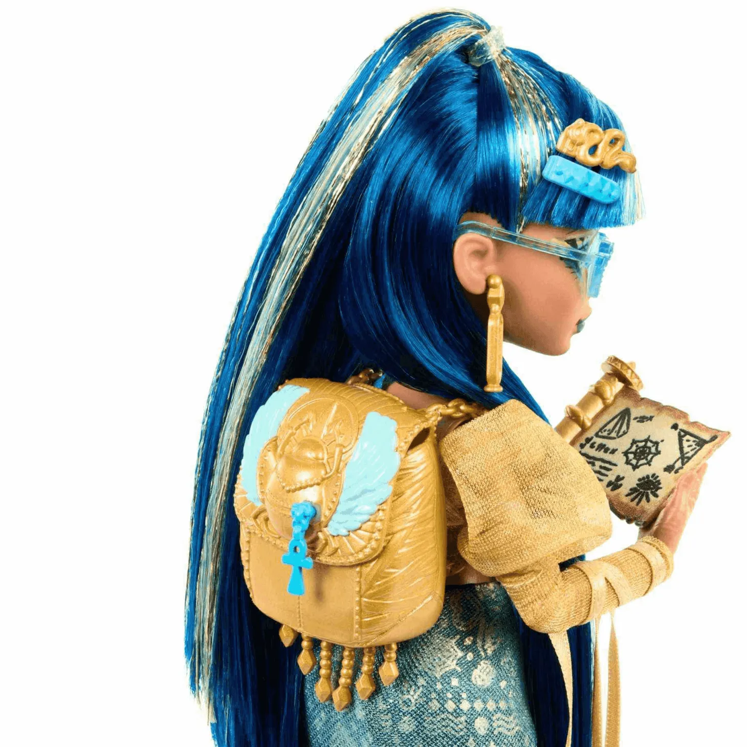 Monster High Muñeca Cleo De Nile de Monster High Estilo Divino con Mascota Cobra Hissette