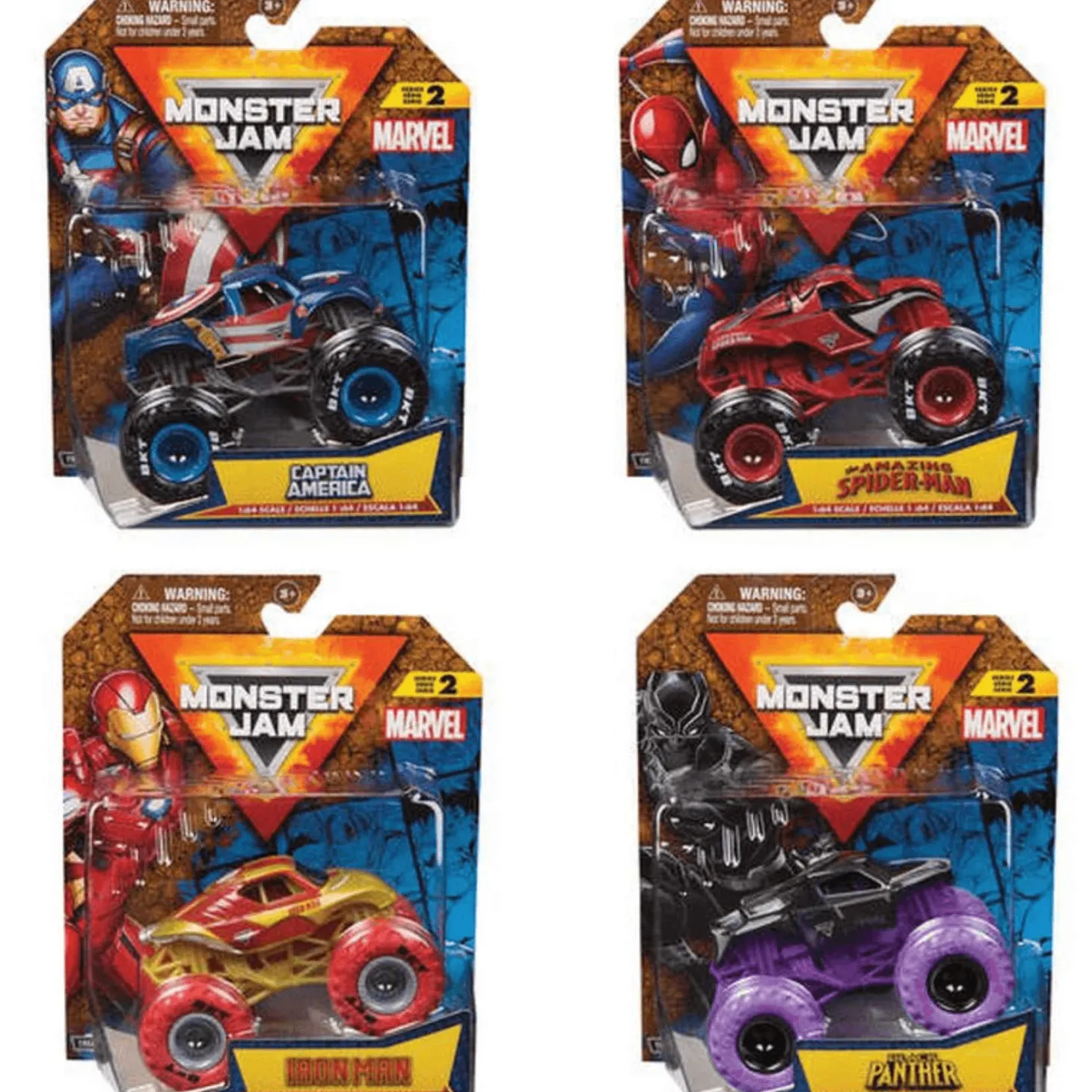 Monster Jam Truck Marvel surtidos 1:64