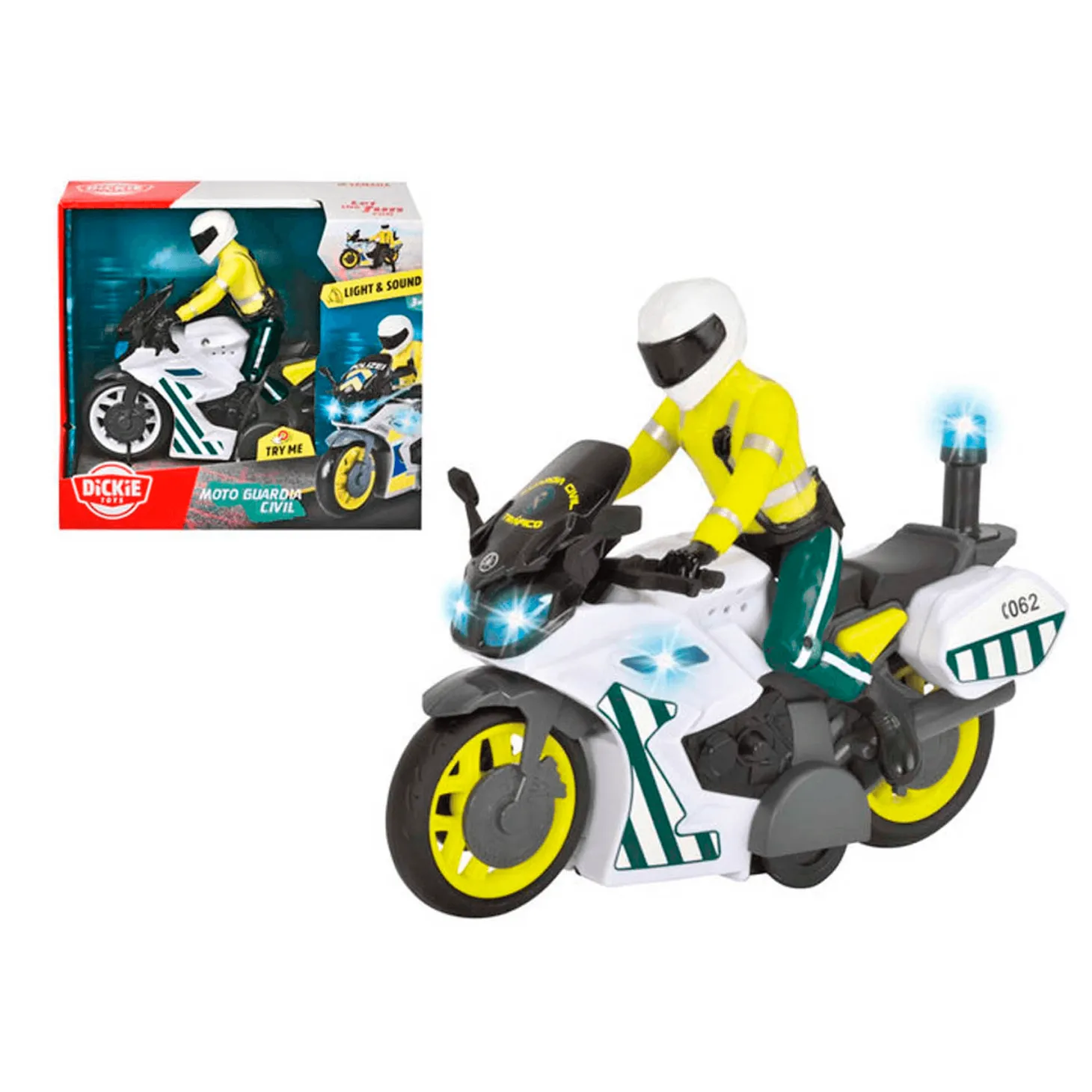 Moto Guardia Civil Con Figura Luz Y Sonido