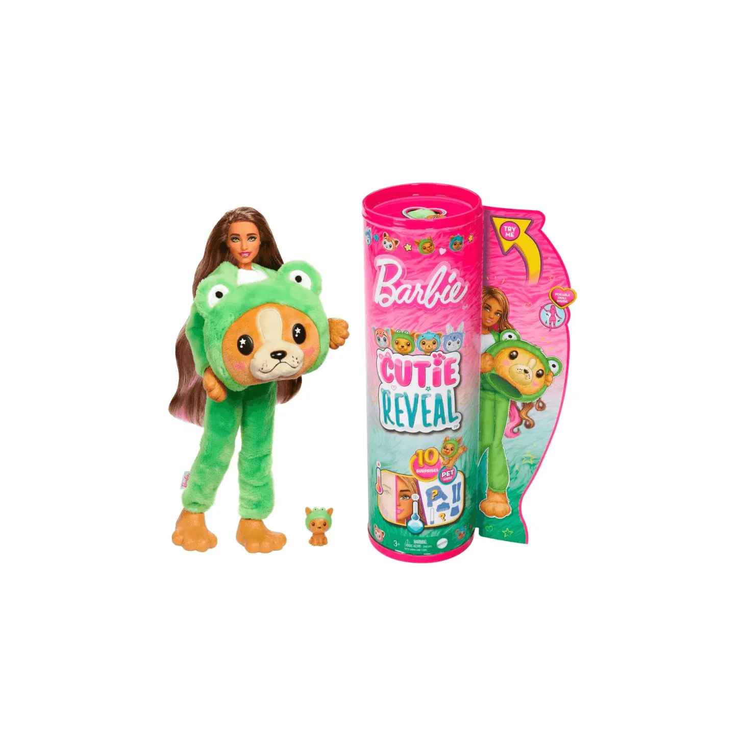 Muñeca Barbie Cutie Reveal Disfraces Perro-Rana Mattel