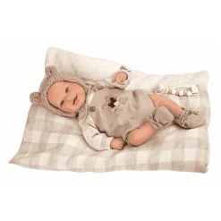 Muñeca Bebé Reborn Rubén con cojín