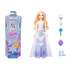 Muñeca Elsa Spin & Reveal de Frozen - ¡Descubre la Magia con Cada Giro!