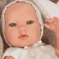 Muñeca Reborn Jade Marrón con Manta 38 cm