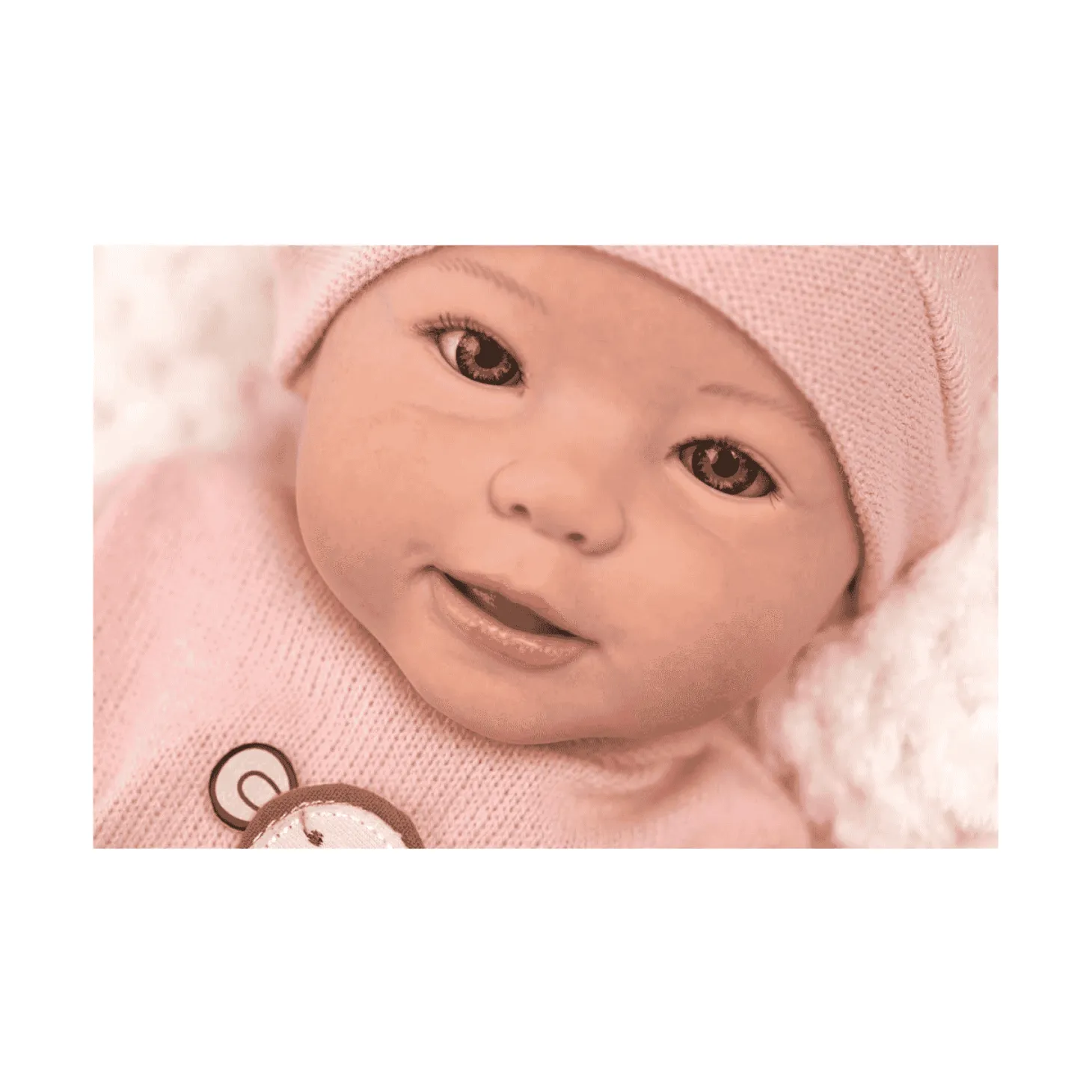 Muñeca Reborn Sofia con Pelele Rosa 46 cm