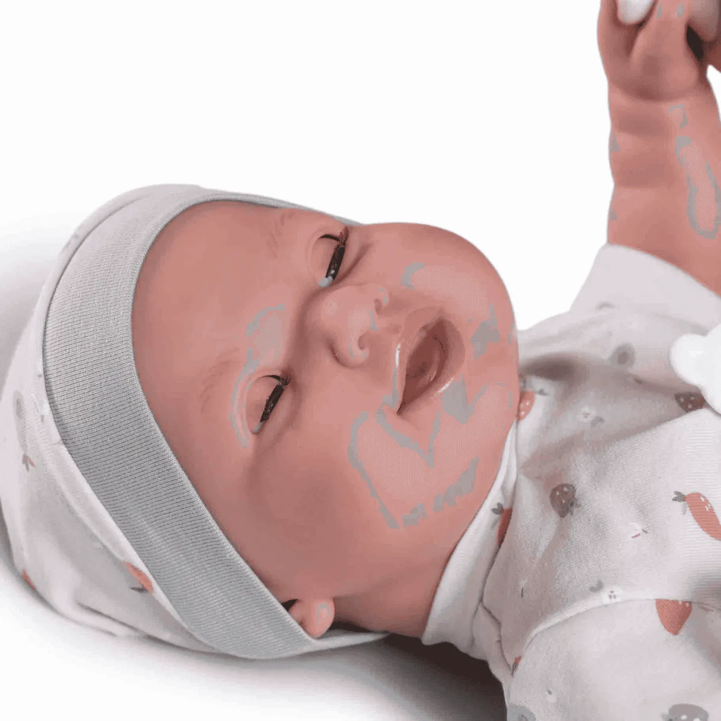 Muñeca Recién Nacida Mia hace pipí con canastilla Antonio Juan