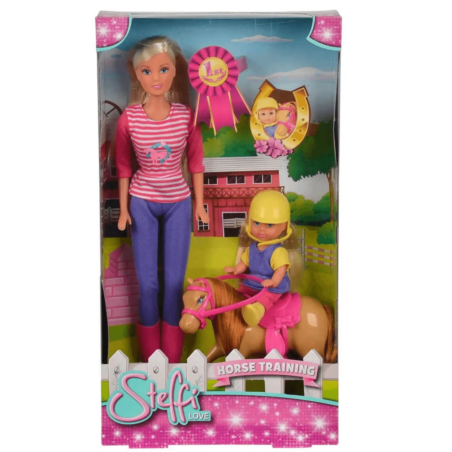 Muñeca Steffi Love Profesora de Equitación Con Muñeca Evi