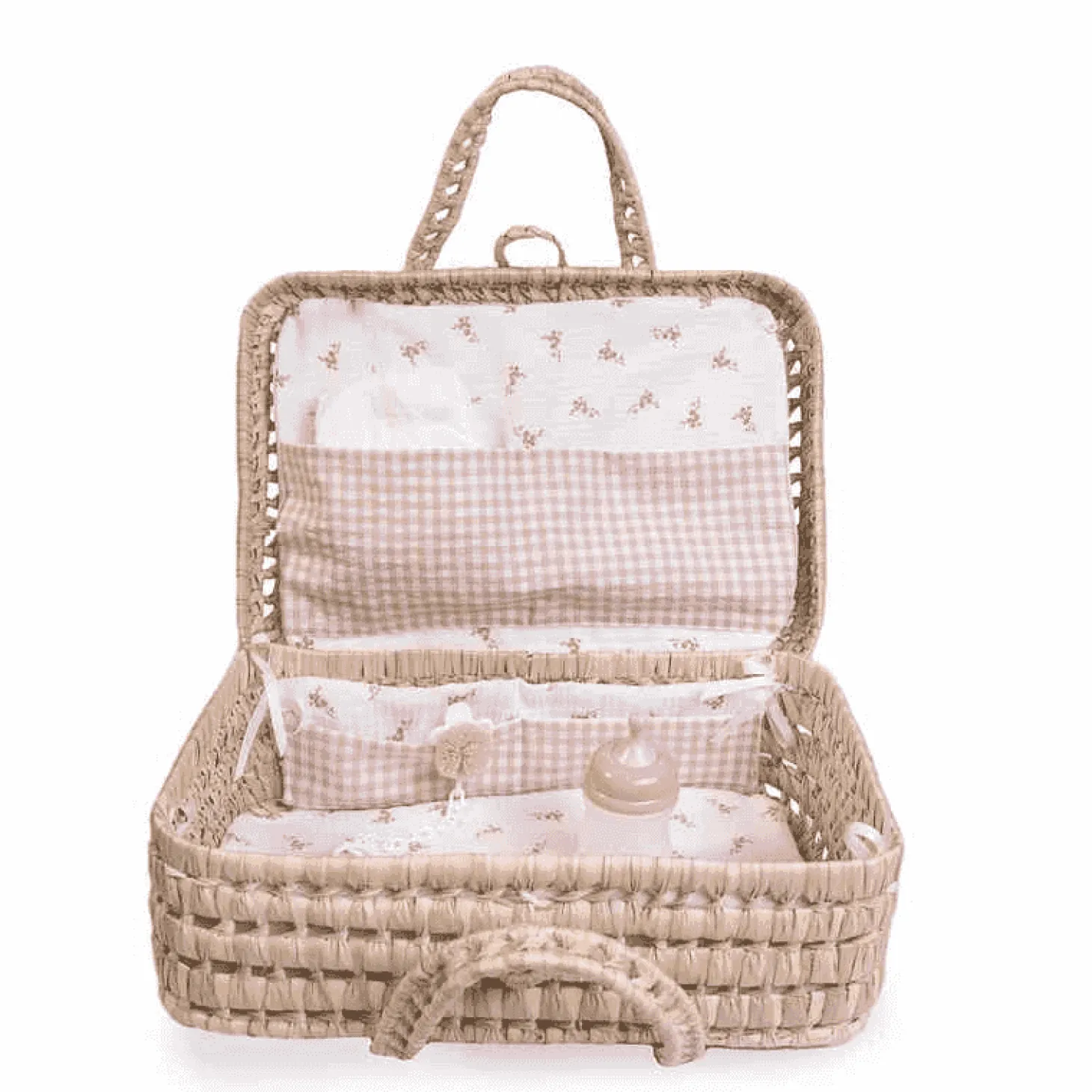 Muñecas Antonio Juan Maletín de Palma flores y vichy