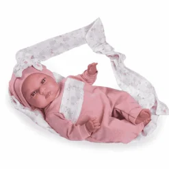 Muñecas Antonio Juan Mi Pequeño Reborn Tufi con Fular Portabebé 33 cm