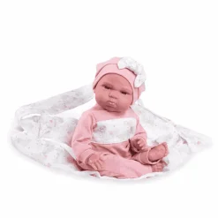 Muñecas Antonio Juan Mi Pequeño Reborn Tufi con Fular Portabebé 33 cm
