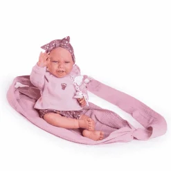 Muñecas Antonio Juan Recién Nacida Carla con Fular Portabebé 42 cm