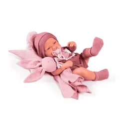 Muñecas Antonio Juan Recién Nacida con Dou Dou Conejito y Cojín Estrella