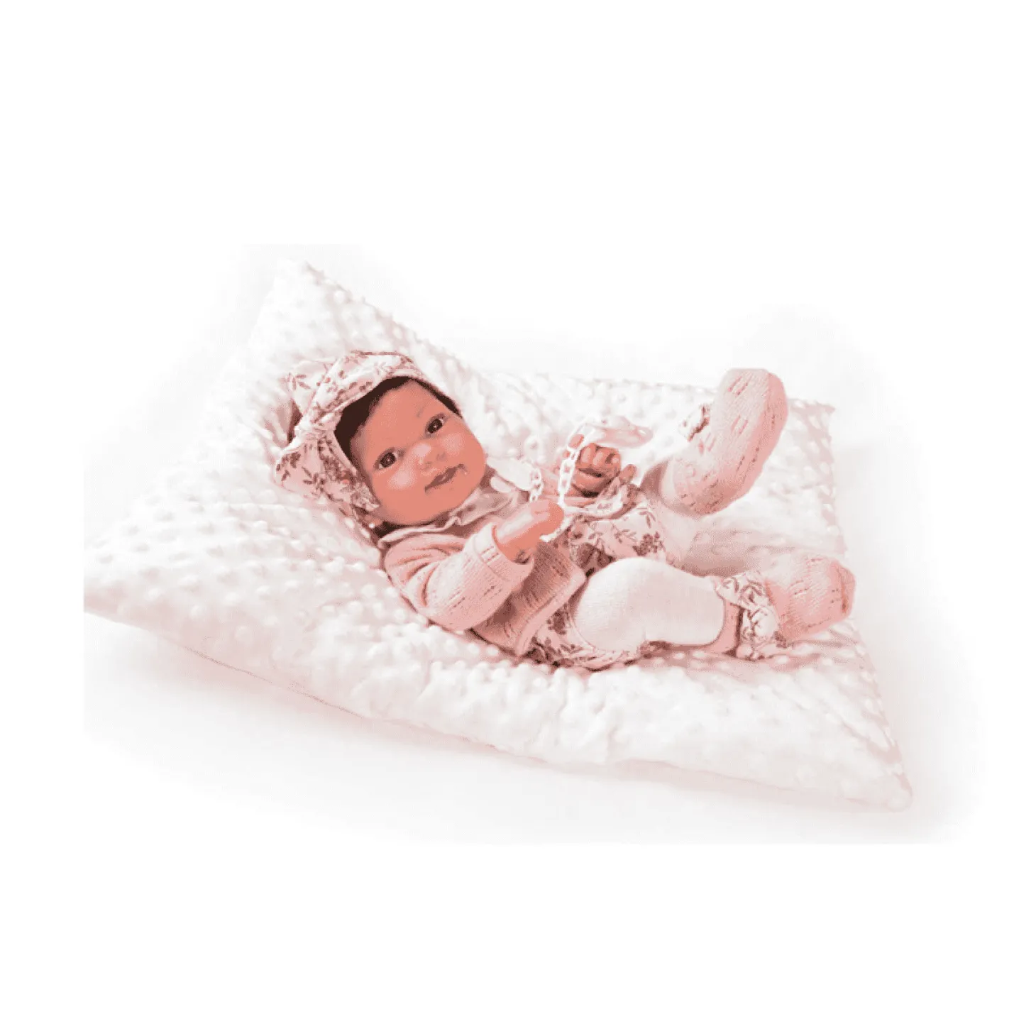 Muñecas Antonio Juan Recién Nacida Pipa con Pendientes y Cojín 42 cm