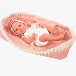 Muñecas Arias Elegance 38cm Aria Rosa Con Capazo