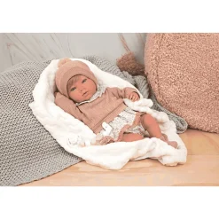 Muñecas Arias Reborn Abril Rosa Con Manta 40cm