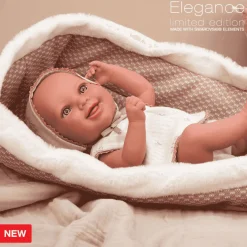 Muñeco Elegance 38 cm Oli Rosa con Capazo