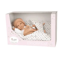 Muñeco Elegance Cris Beige con Saco de Dormir 40 cm