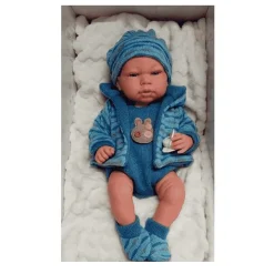 Muñeco Elegance de 40 cm bebé azul cuerpo vinilo