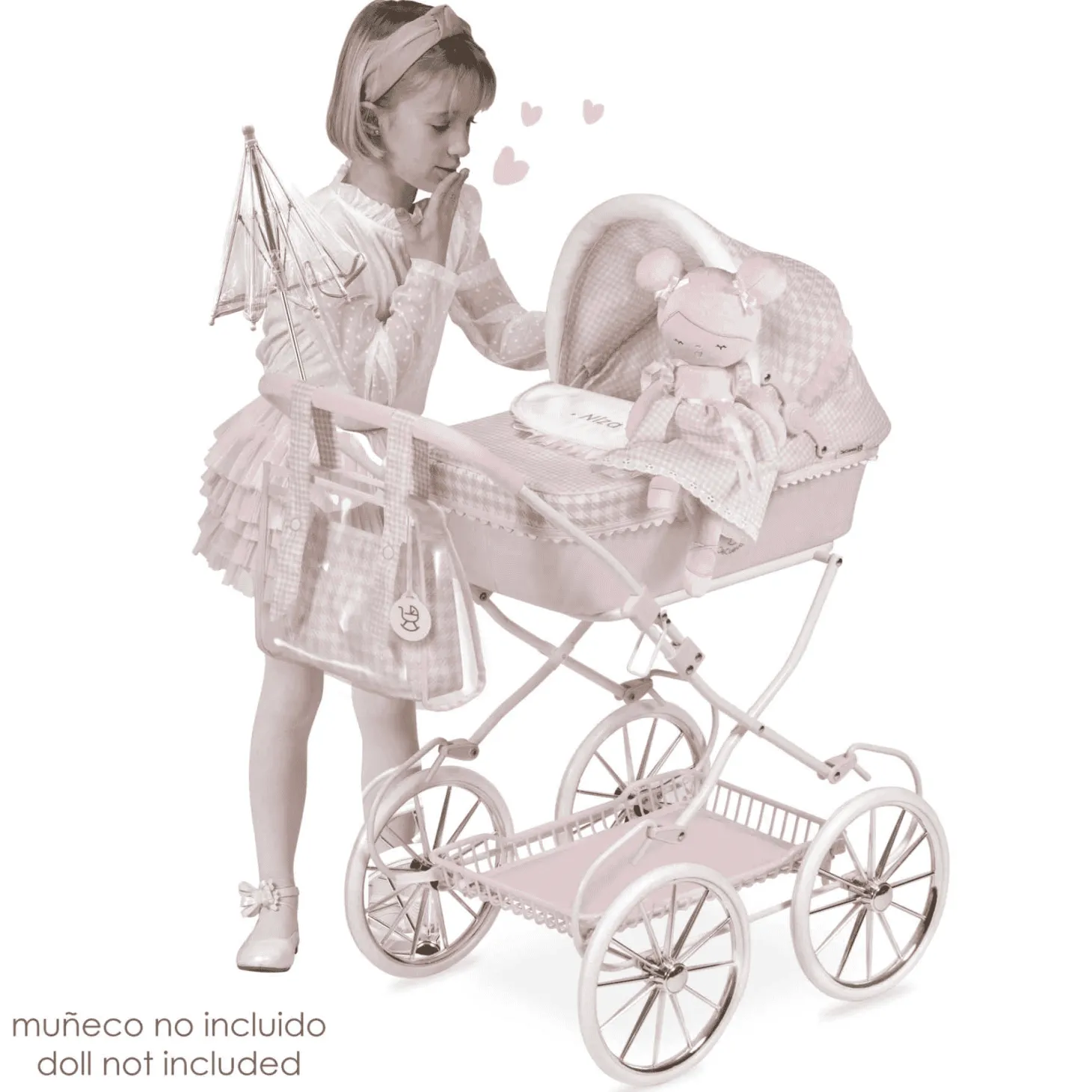 Niza Coche Muñeca Plegable con Sombrilla