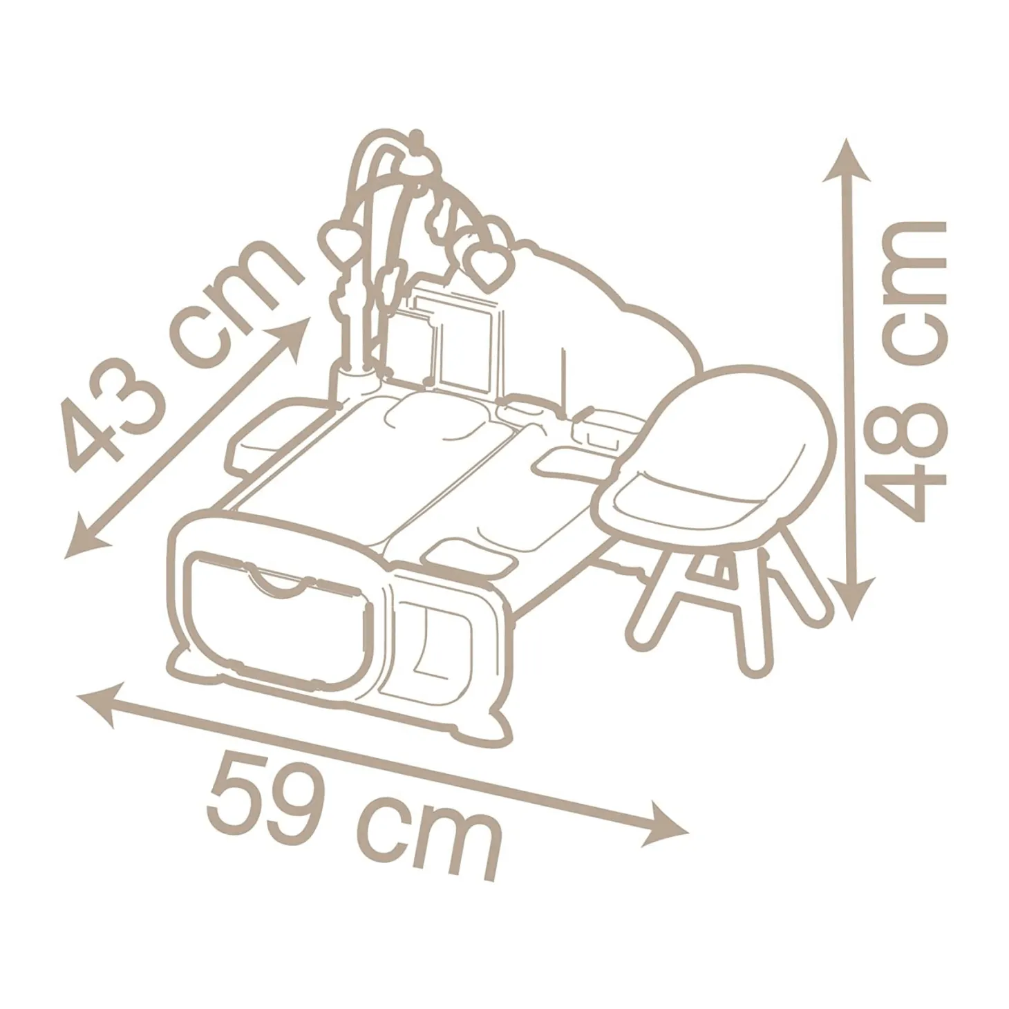 Nursery Electrónica 3 en 1 con Muñeca y Accesorios