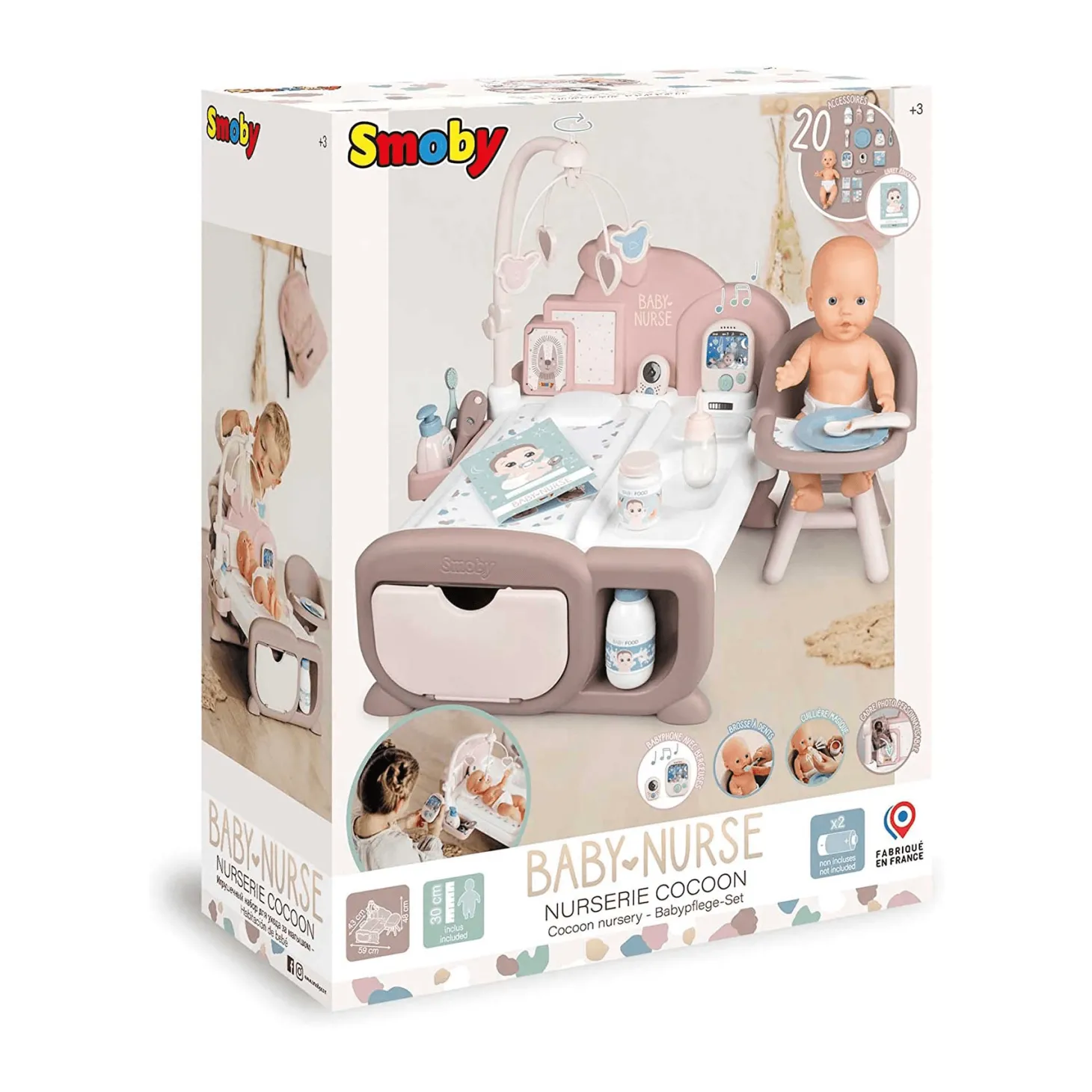 Nursery Electrónica 3 en 1 con Muñeca y Accesorios