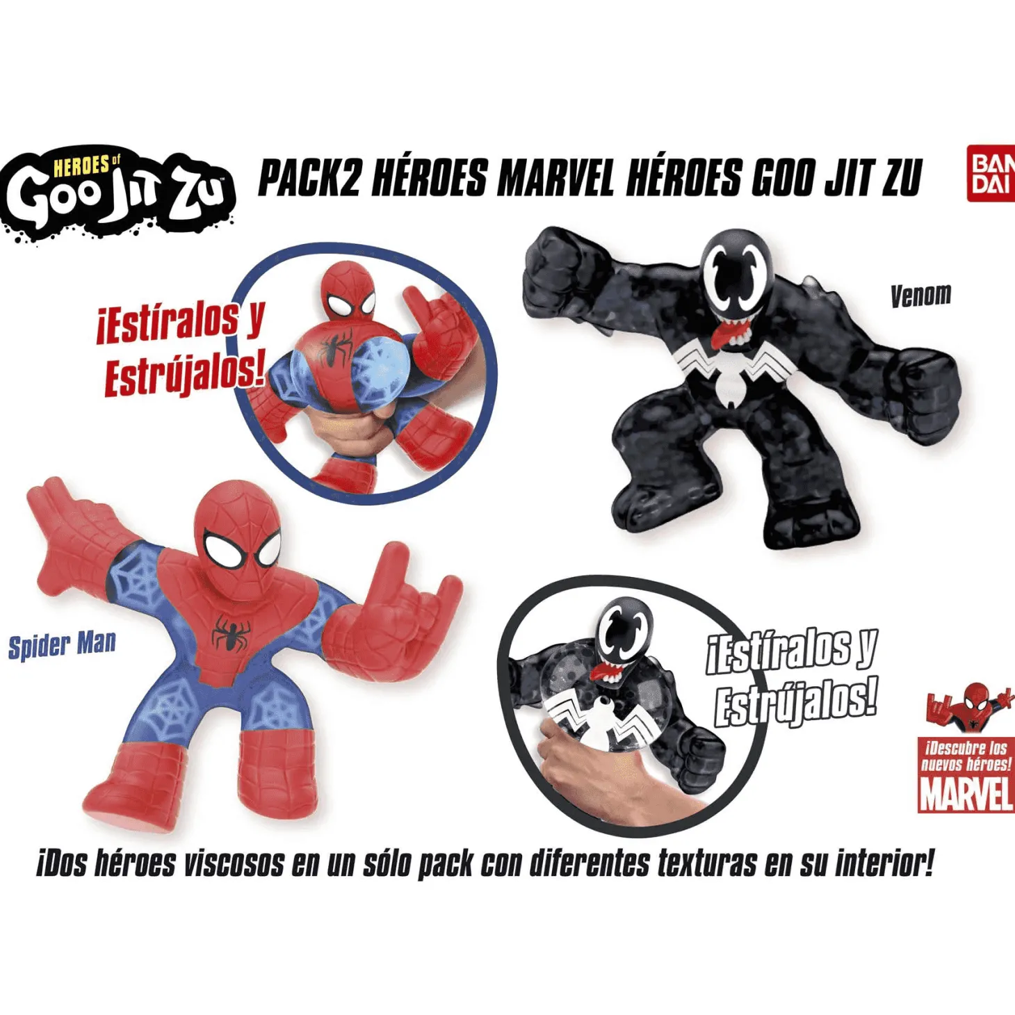 Pack 2 Heroes Marvel Goo Jit Zu Surtido