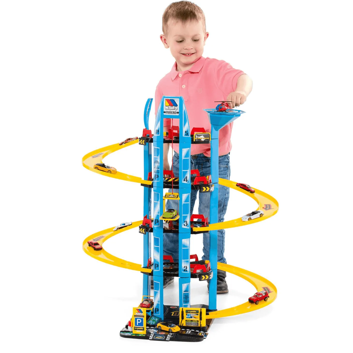 Parking 5 plantas con helicóptero Molto Juguete