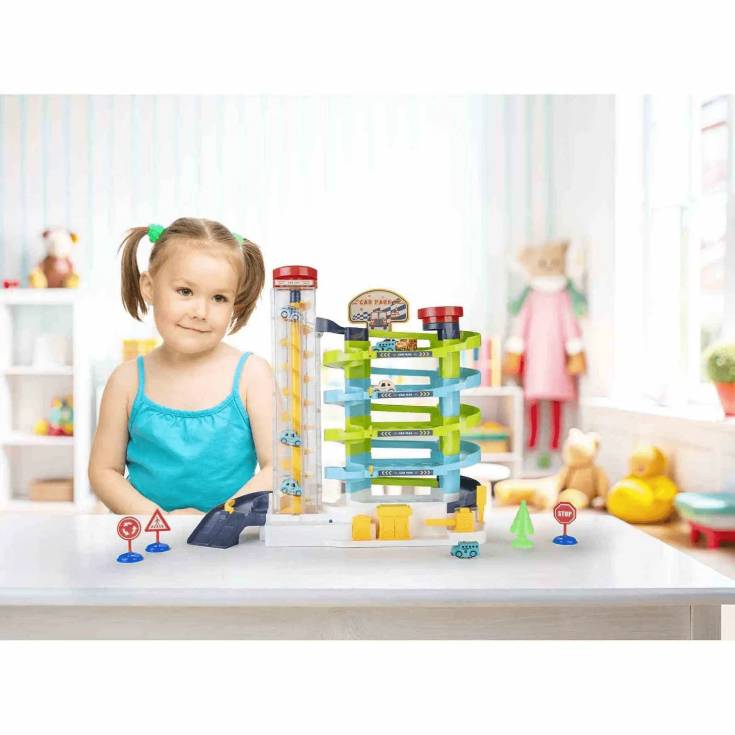 Parking de Juguete de 5 Pisos - Diversión en Altura para Pequeños Conductores