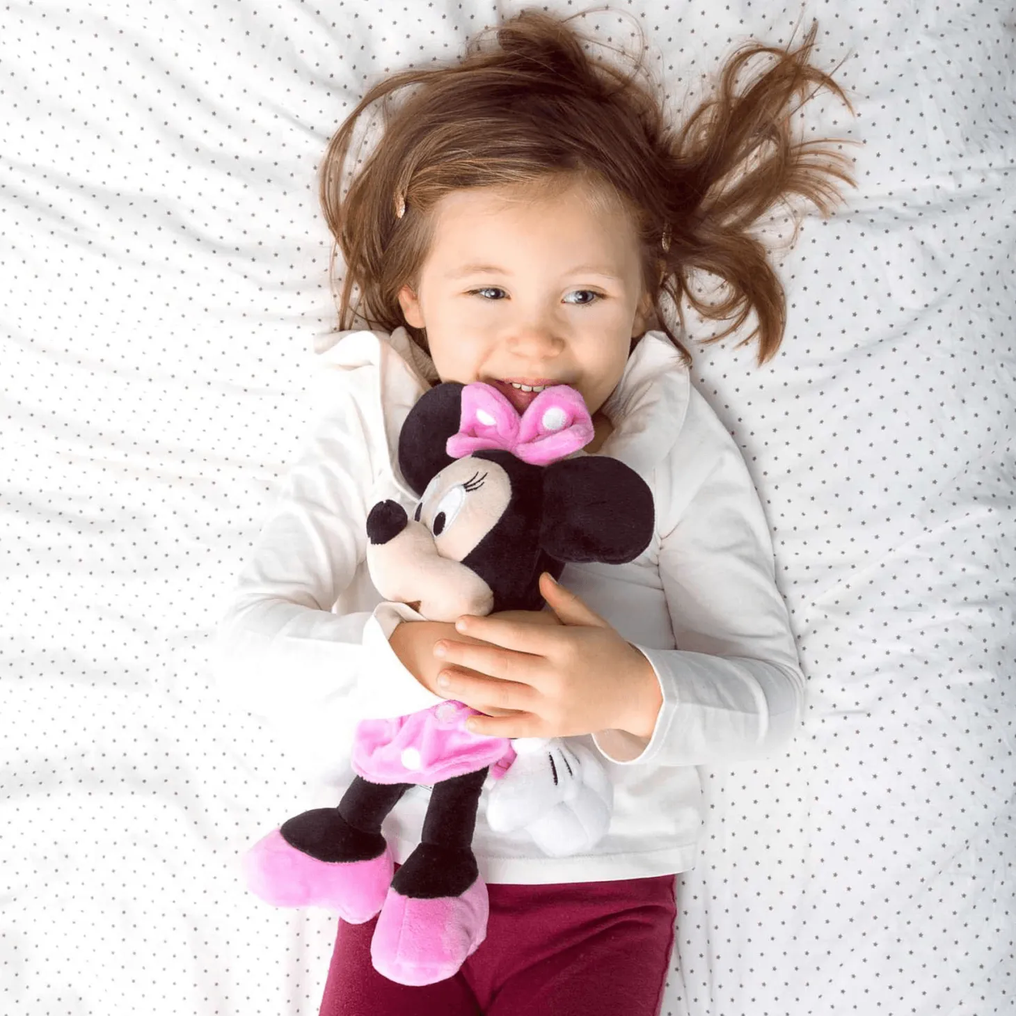 Peluche Minnie Con Vestido Rosa 25 cm