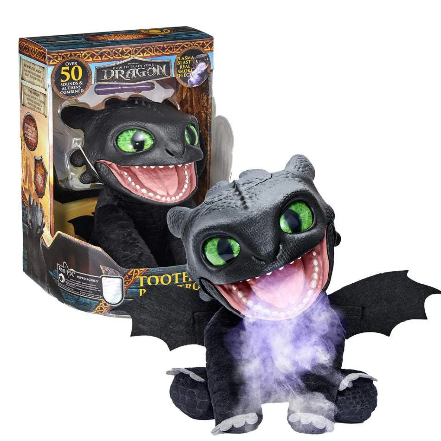 Peluche Real FX Desdentado – ¡Haz que el dragón cobre vida en tus manos!