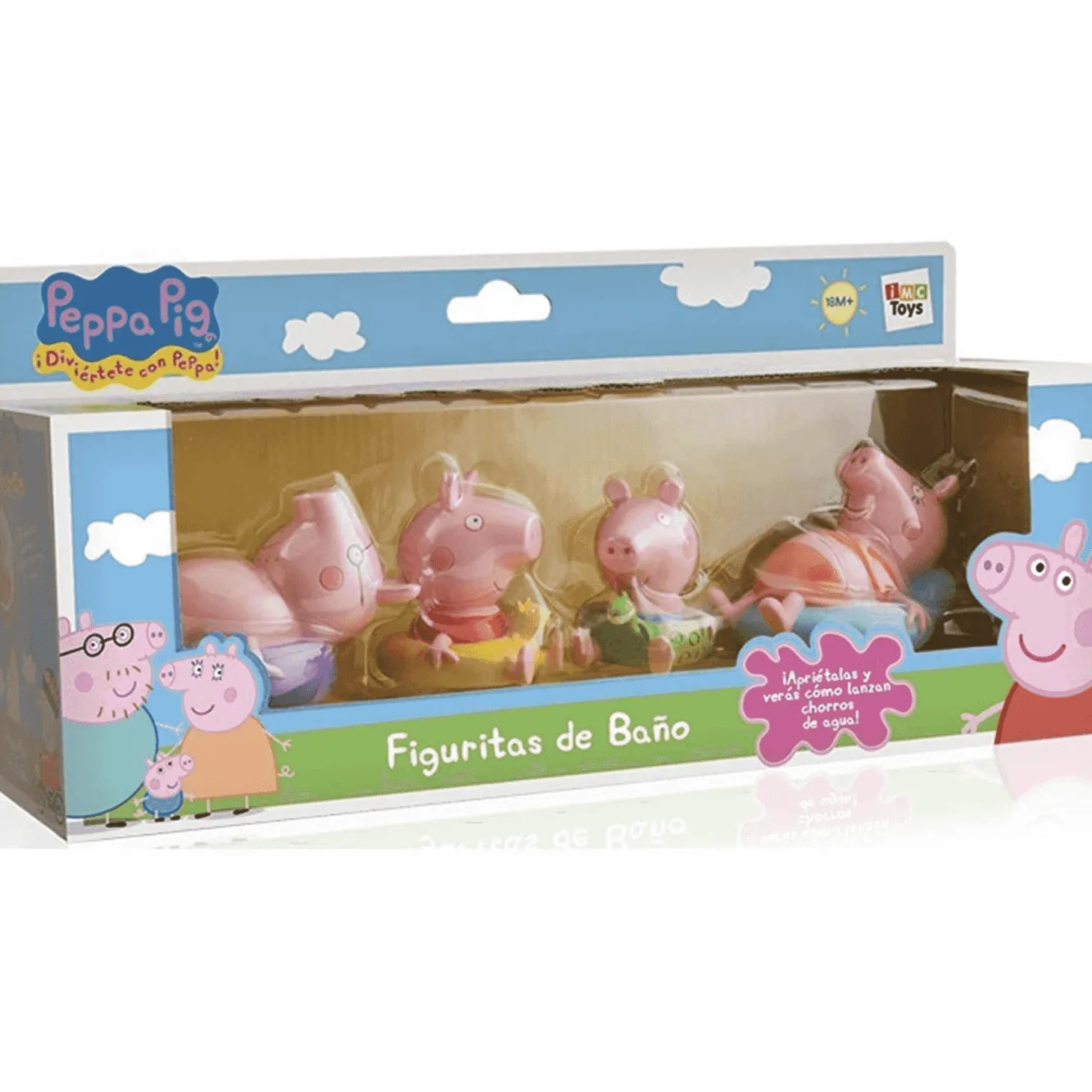 Peppa Pig Pack 4 Figuritas | Juguetes para el baño
