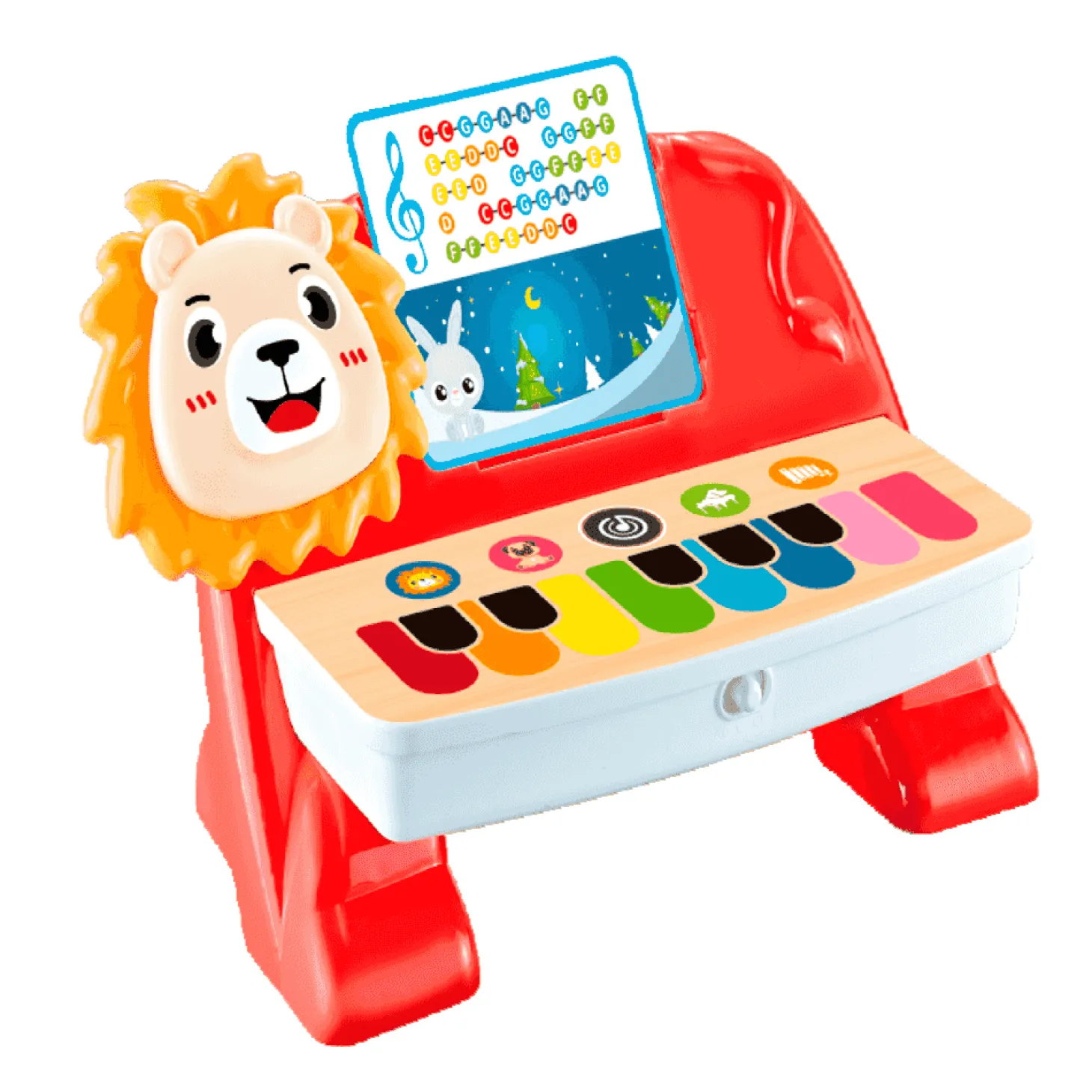 Pianito Leoncito Infant Planet – Piano infantil con luces y partituras (12m+)