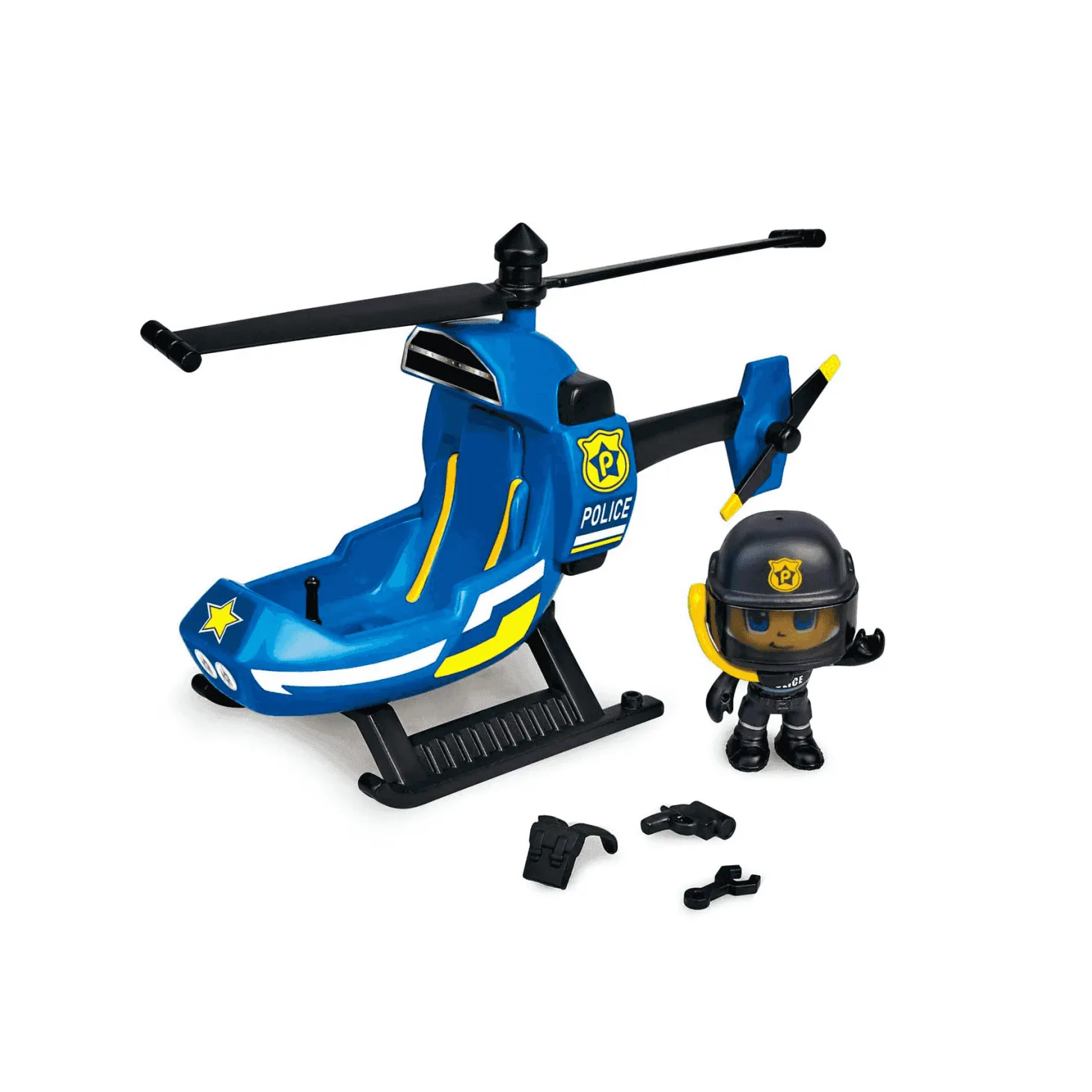 Pin y pon Action Mini Helicóptero Policía