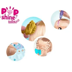 Pinypon Pop & Shine Tales ¡Transforma su Look Brillante!